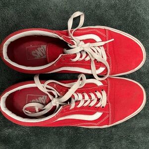 Vans Red Low-Top Sneakers